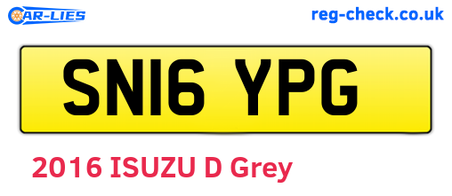 SN16YPG are the vehicle registration plates.