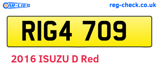 RIG4709 are the vehicle registration plates.