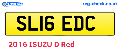 SL16EDC are the vehicle registration plates.