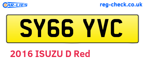 SY66YVC are the vehicle registration plates.