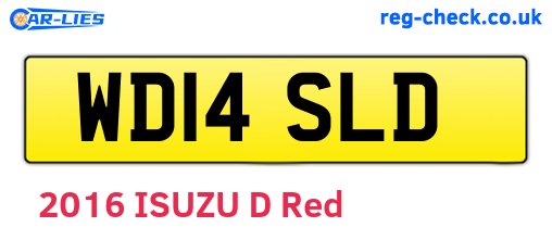 WD14SLD are the vehicle registration plates.