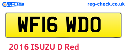 WF16WDO are the vehicle registration plates.