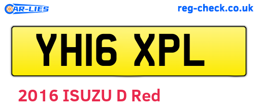 YH16XPL are the vehicle registration plates.