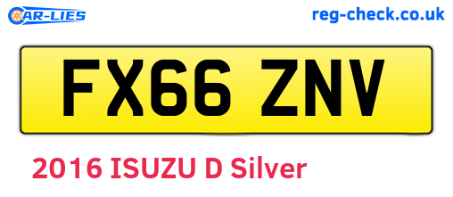 FX66ZNV are the vehicle registration plates.