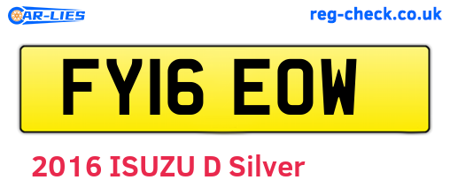 FY16EOW are the vehicle registration plates.