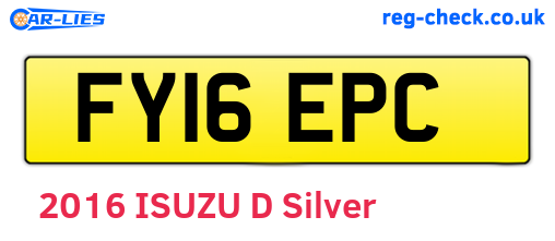 FY16EPC are the vehicle registration plates.