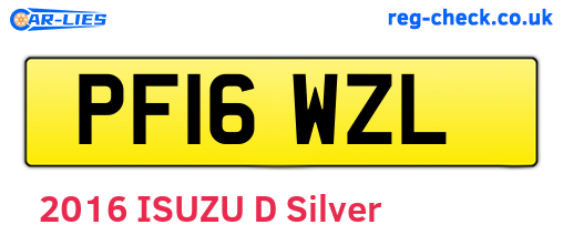 PF16WZL are the vehicle registration plates.