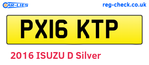 PX16KTP are the vehicle registration plates.