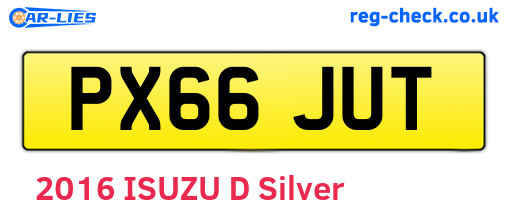 PX66JUT are the vehicle registration plates.