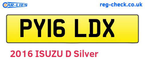 PY16LDX are the vehicle registration plates.