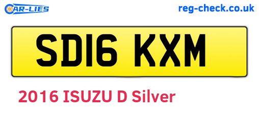 SD16KXM are the vehicle registration plates.