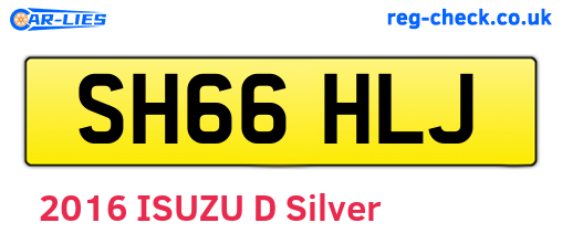 SH66HLJ are the vehicle registration plates.