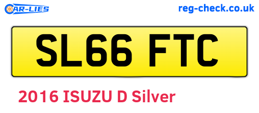 SL66FTC are the vehicle registration plates.
