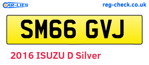 SM66GVJ are the vehicle registration plates.