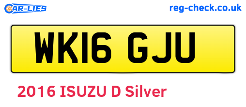 WK16GJU are the vehicle registration plates.