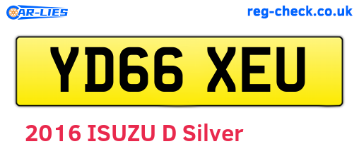 YD66XEU are the vehicle registration plates.