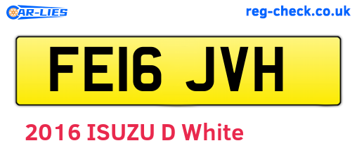 FE16JVH are the vehicle registration plates.