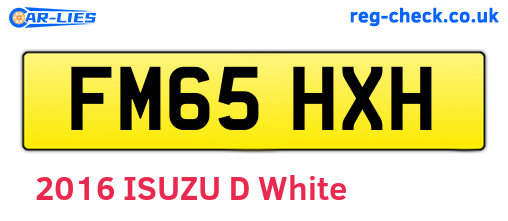 FM65HXH are the vehicle registration plates.