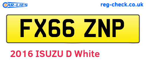 FX66ZNP are the vehicle registration plates.