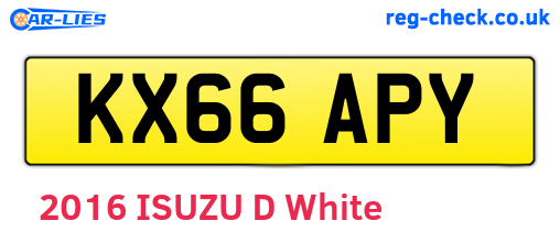 KX66APY are the vehicle registration plates.