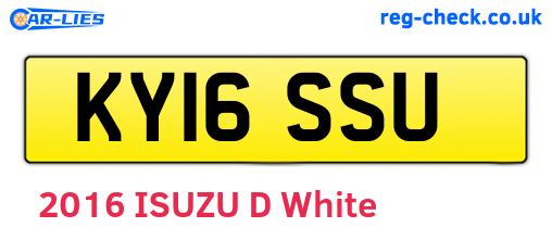 KY16SSU are the vehicle registration plates.