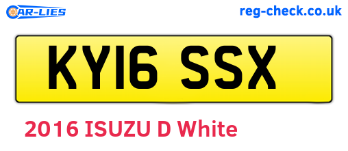 KY16SSX are the vehicle registration plates.