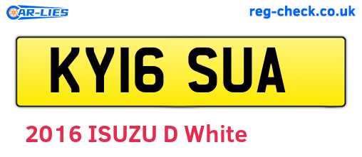 KY16SUA are the vehicle registration plates.