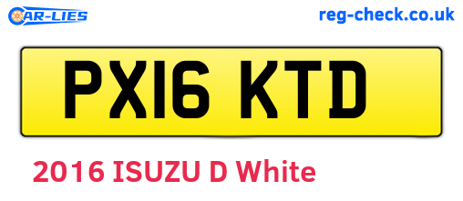 PX16KTD are the vehicle registration plates.