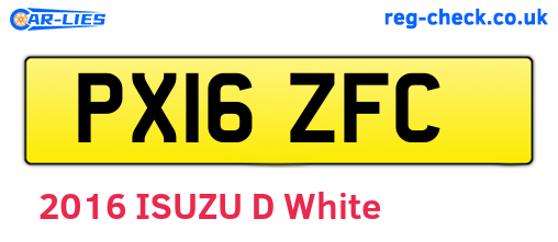 PX16ZFC are the vehicle registration plates.