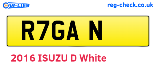 R7GAN are the vehicle registration plates.