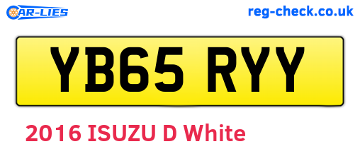 YB65RYY are the vehicle registration plates.