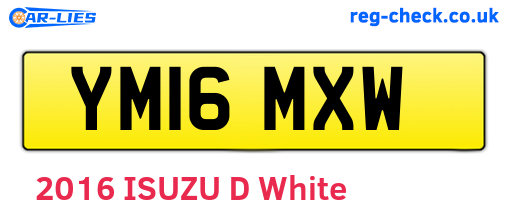 YM16MXW are the vehicle registration plates.