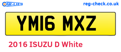 YM16MXZ are the vehicle registration plates.