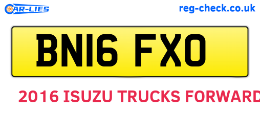 BN16FXO are the vehicle registration plates.