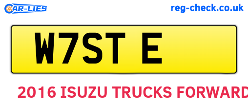 W7STE are the vehicle registration plates.