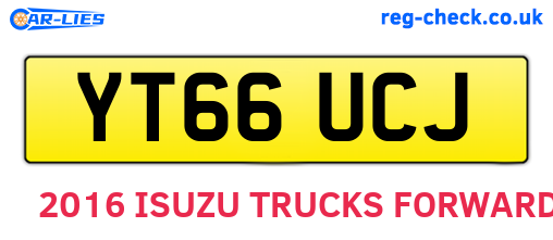 YT66UCJ are the vehicle registration plates.