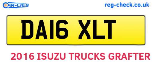 DA16XLT are the vehicle registration plates.