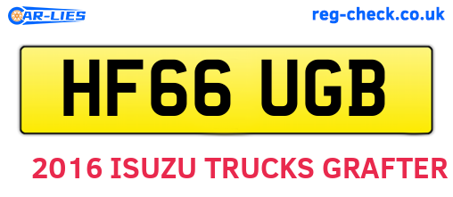 HF66UGB are the vehicle registration plates.