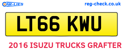 LT66KWU are the vehicle registration plates.