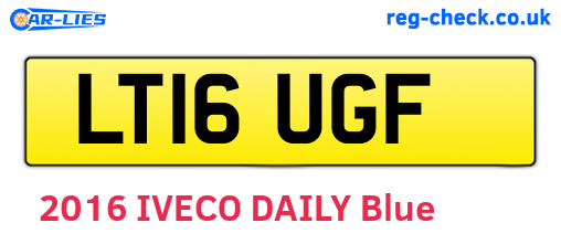 LT16UGF are the vehicle registration plates.
