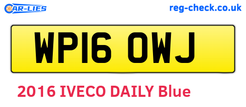 WP16OWJ are the vehicle registration plates.