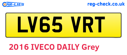 LV65VRT are the vehicle registration plates.