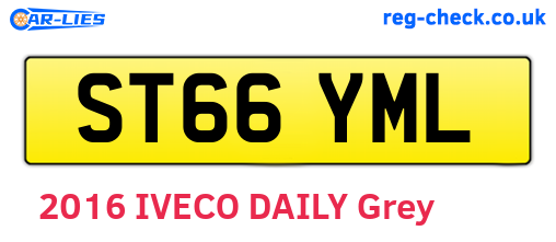 ST66YML are the vehicle registration plates.