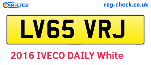 LV65VRJ are the vehicle registration plates.