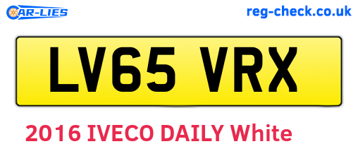 LV65VRX are the vehicle registration plates.