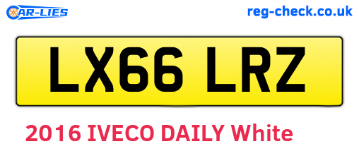 LX66LRZ are the vehicle registration plates.