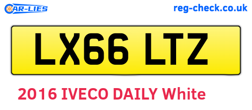 LX66LTZ are the vehicle registration plates.