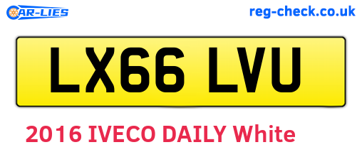 LX66LVU are the vehicle registration plates.