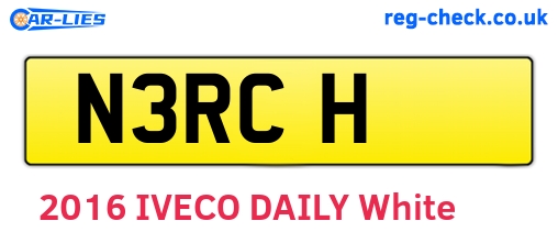 N3RCH are the vehicle registration plates.