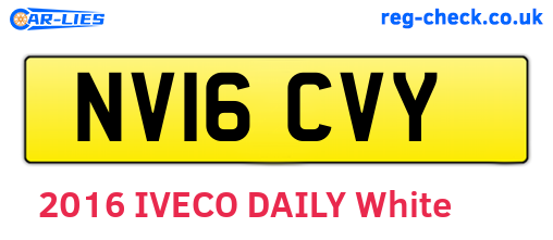 NV16CVY are the vehicle registration plates.